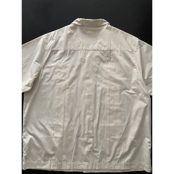 CUBAVERA Embroidered Guayabera Button Down Shirt sz 2X (NWT) | Color: Ivory - Picture 6 of 7